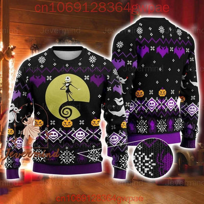 Jack Skellington and Sally Ugly Sweater Men's Women's Tops The Nightmare Before Christmas Ugly Christmas Sweater