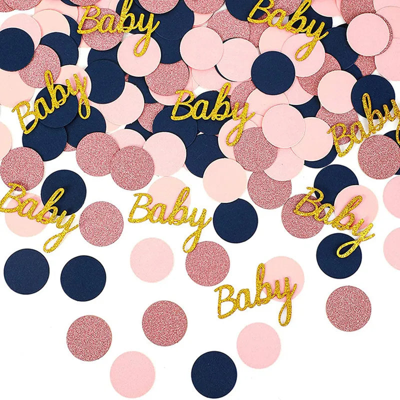 100/200Pcs Little Cutie Orange Baby Shower Confetti Decoration with Gold Baby Confetti for Gender Reveal Tangerine Party Decor