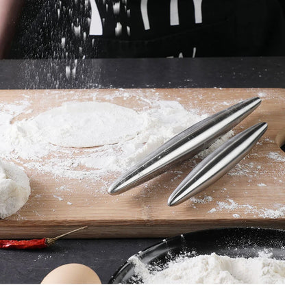 Rolling Pin Stainless Steel 18/24/30cm Kitchen Utensils Dough Bake Pizza Noodles Cookie Dumplings Making Non-stick Baking Tools