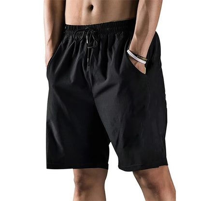 Men's  Elastic Drawstring   Joggers Shorts Loose Fitness Breathable