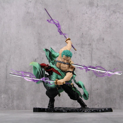 Hot One Piece 10cm Anime Figure GK Roronoa Zoro Three-blade Sa-maximum Manga Anime Statue Action Figure Collection Model Kid Toy