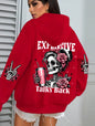Women's Loose Multicolor Pullovers Fleece Pocket Hoody
