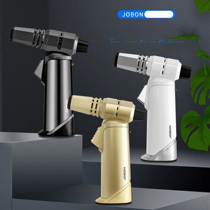 JOBON Blue Flame Gun Lighter Adjustable Flame Locking Flame Function 360° Can inverted to use Multi-functional Use Scene