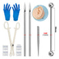 Body Piercing Kit – Surgical Steel Tapers, Needles & Tools for Lip, Nose, Tongue, Cartilage & Navel