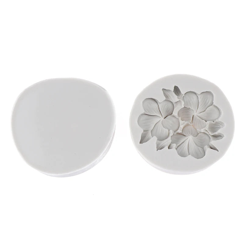 1Pc Flower Shape Silicone Mold Gardenia Plumeria Rubra Soap Fondant Molds DIY Cake Jelly Chocolate Decoration Baking Tool