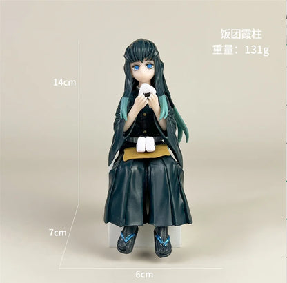 Hot Anime Demon Slayer Sit Eating High Quality Rice Figure All Style Tanjirou Nezuko Kyoujurou Tengen Tokitou Muichirou Figurine