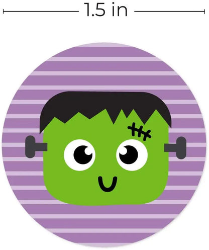 100-500pcs Halloween Black Bat DIY Round Stickers Sealing Packaging Stickers Halloween Gift Decoration 8 Spooky designs