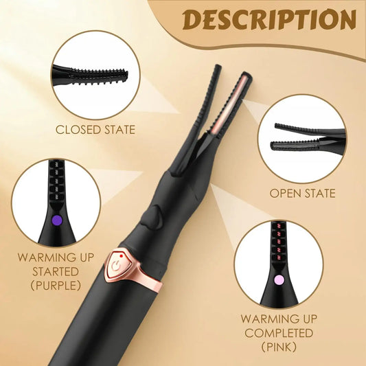 2‑in‑1 Heated Eyelash Curler · Clip‑Type & Comb‑Style Electric Curler · Rechargeable Beauty Gift for Women