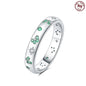 925 Sterling Silver Inlaid Full With Colorful Zirconium Butterfly Rings For Wedding Engagement Silver Rings Jewelry