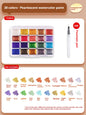 12/20/24/60 Color Solid Watercolor Paint Set -Metallic Glitter Pearlescent Pigments