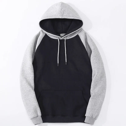 Men Women Loose Oversized Warm Fleece Raglan Hooded Sweatshirts
