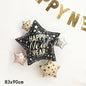 2026 New Year Foil Ballons Happy New Year Letter Banner Garland Party Decorations New Year Wine Bottle Star Round Photo Props