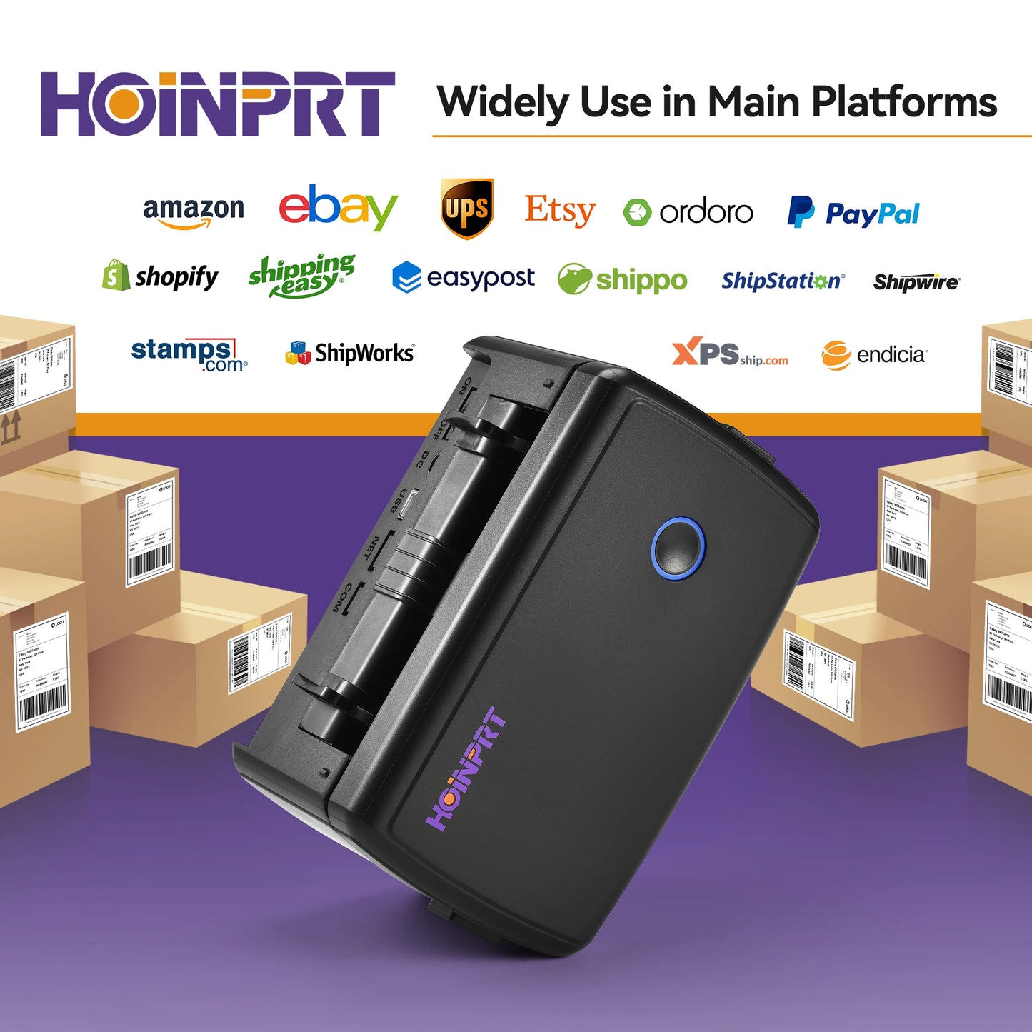 Thermal Label Printer 4x6, Shipping Label Maker for Small Business, High-Speed,Inkless, for USPS, Amazon, Etsy, USB for Windows