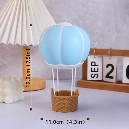 New Hot Air Balloon Cake Decoration Pink Blue Bear Cake Topper for Boy Girl Baby Shower Kids Happy Birthday Party Supplies Gifts