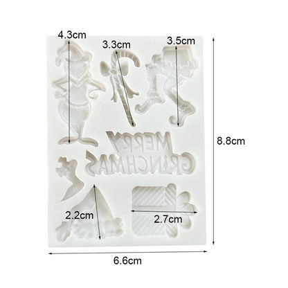Candy Cane Christmas Box Silicone Sugarcraft Mold Chocolate Cupcake Baking Mould Fondant Cake Decorating Tools