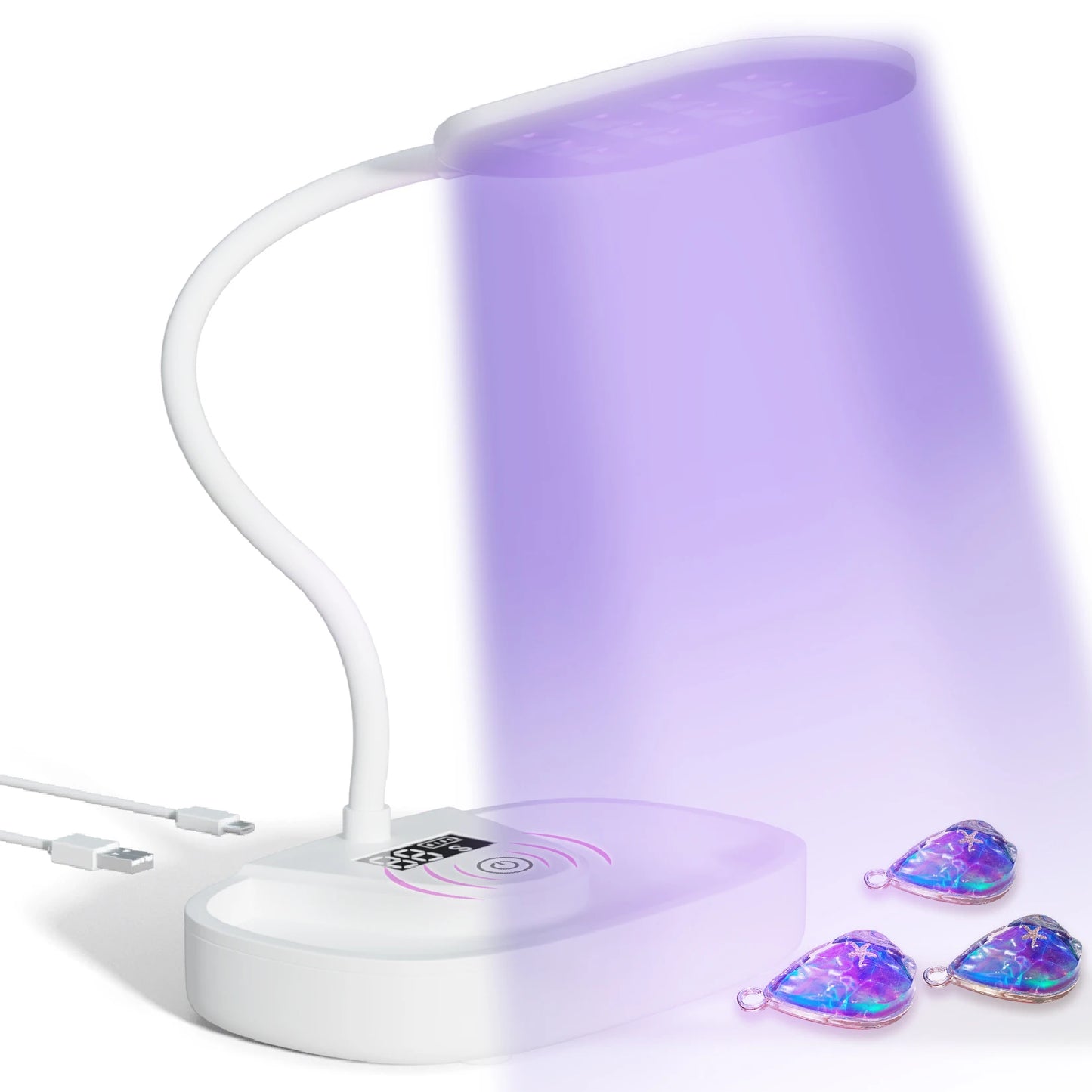 LED Nail Lamp 12W Rechargeable Portable Gooseneck Lamp Quicky Dry U V Gel Nail Light For Professional Nail Salon Home DIY