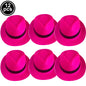 UV Neon Glow Party Hats – Blacklight Fluorescent Plastic Hats for Kids & Adults