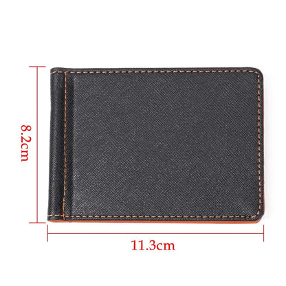 PU Leather Men Wallet ID Card Holder Money Clips Sollid Thin Wallet Short Skin Wallets Purses For Men Purses