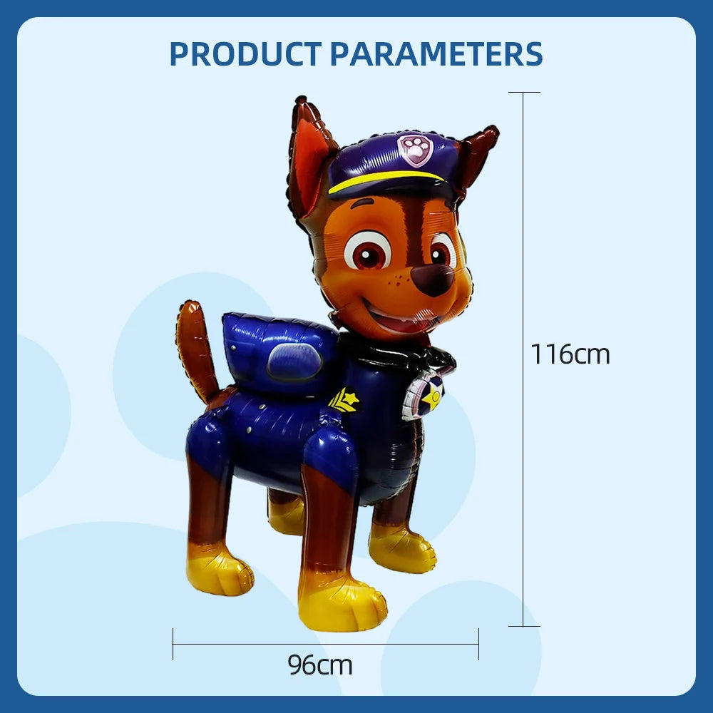 3D Paw Patrol Balloons Giant Standing Inflatable Cartoon Dog Balloon for Children's Birthday Party Decoration Supplies