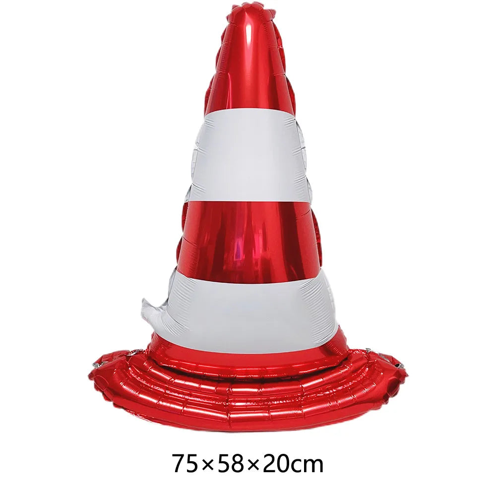 1pc Large Transportation Balloon Racing Balloon Fire Truck Ambulance School Bus Excavator Motorcycle Balloon for Boys Birthday
