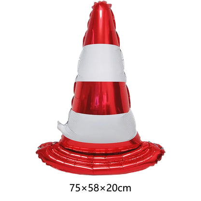 1pc Large Transportation Balloon Racing Balloon Fire Truck Ambulance School Bus Excavator Motorcycle Balloon for Boys Birthday