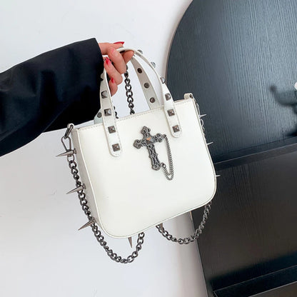 Harajuku Punk Skeleton Chain Crossbody – Spicy Girls Gothic Aesthetic Shoulder Bag