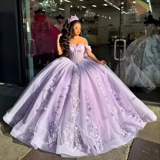 Lilac Princess Quinceañera Ball Gown