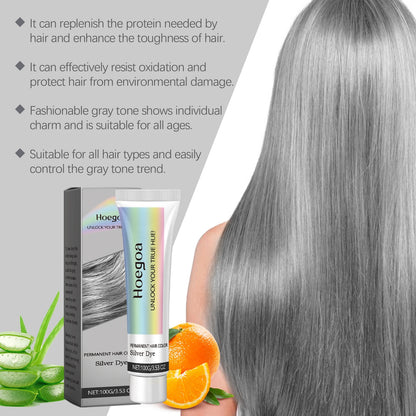 Permanent Grey Hair Dye Styling Hair Color Wax Shampoo No Damage Quick Coloring Long-Lasting Professional Hair Dyeing Cream