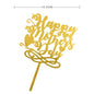 Happy Mothers Day Cake Topper Gold Red Tulip Acrylic MOM Birthday Party Cake Toppers Dessert Decoration Mother's Day Gifts