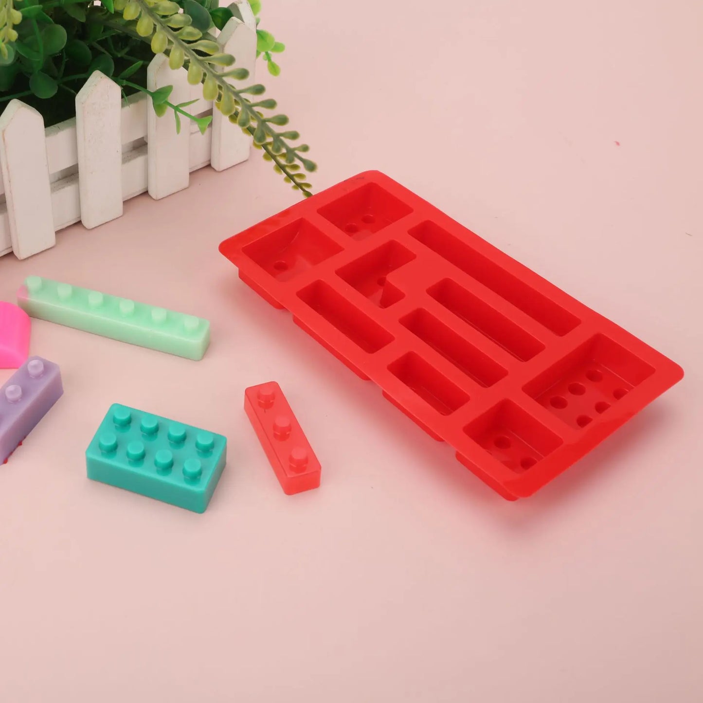 1/6PCS Robot Ice Cube Tray Silicone Mold Candy Moulds Chocolate  For Kids Party and Baking Minifigure Building Block  Themes