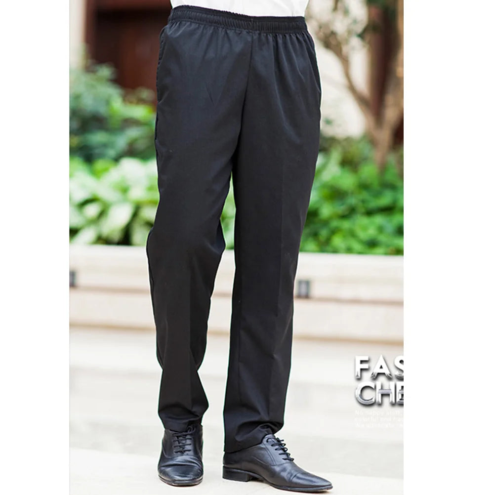 Men’s Chef Work Pants – Loose Cargo Kitchen Uniform Trousers
