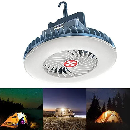 Multifunction Cooling Fan Portable Summer No Noise Electric Fan With 3 Wind Speeds Solar And USB Rechargable Emergency Lighting