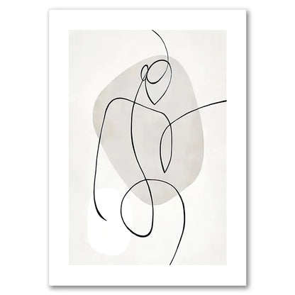 Sexy Female Body Art Print Naked Nude Canvas Poster Line Drawing Prints Abstract Woman Wall Art Painting Pictures Bedroom Decor