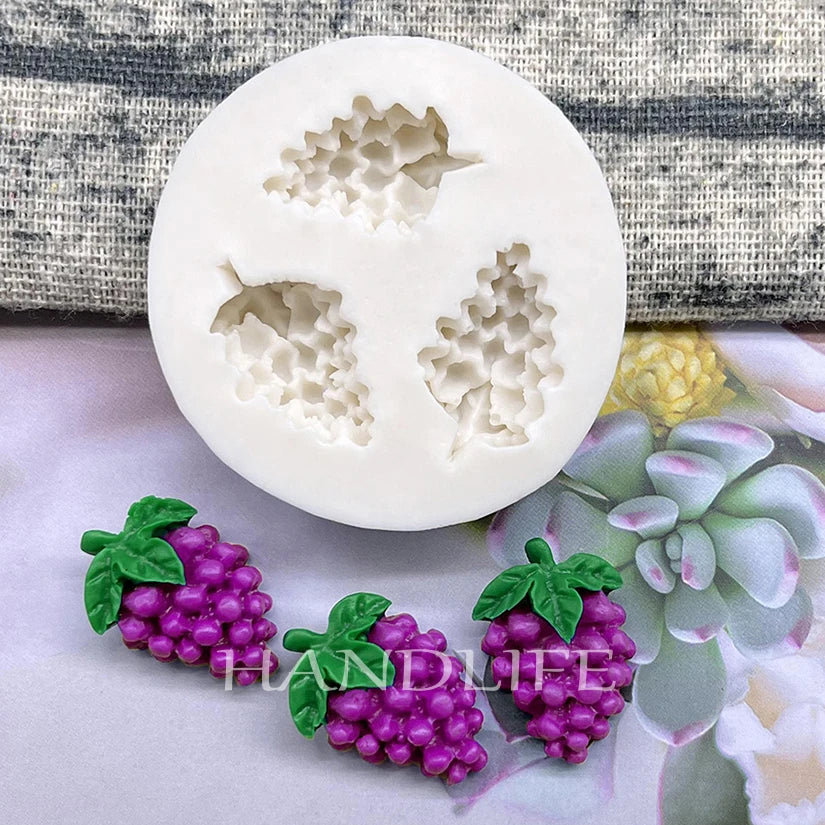Mini Grape Shape Silicone Sugarcraft Mold Resin Tools Cupcake Baking Mould Fondant Cake Decorating Tools