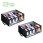 Large Capacity Black Hat Organizer: Foldable Non-Woven Cap Holder and Clothes Storage Hanging Bag