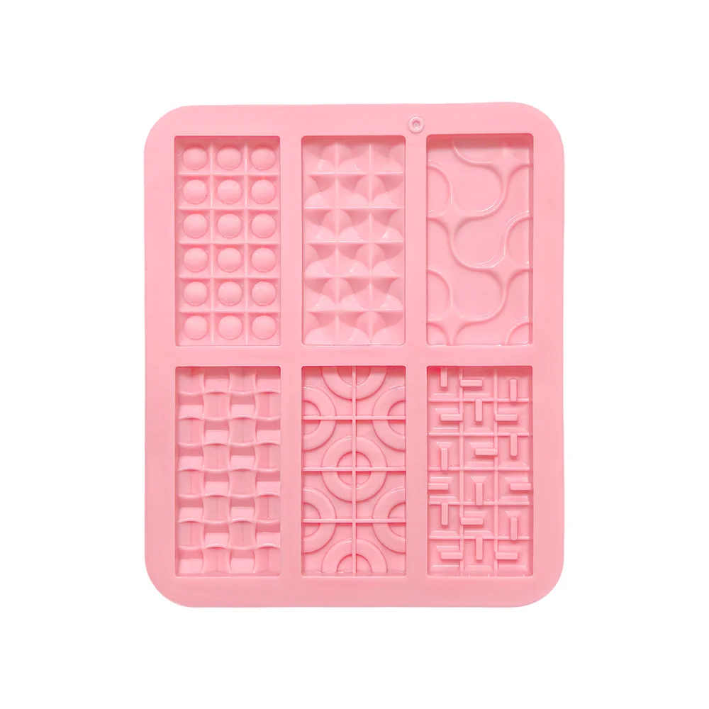 1 creative mini Euler circle baking silicone mold, suitable for DIY chocolate, candy, cookies, ice tray (6-chamber)
