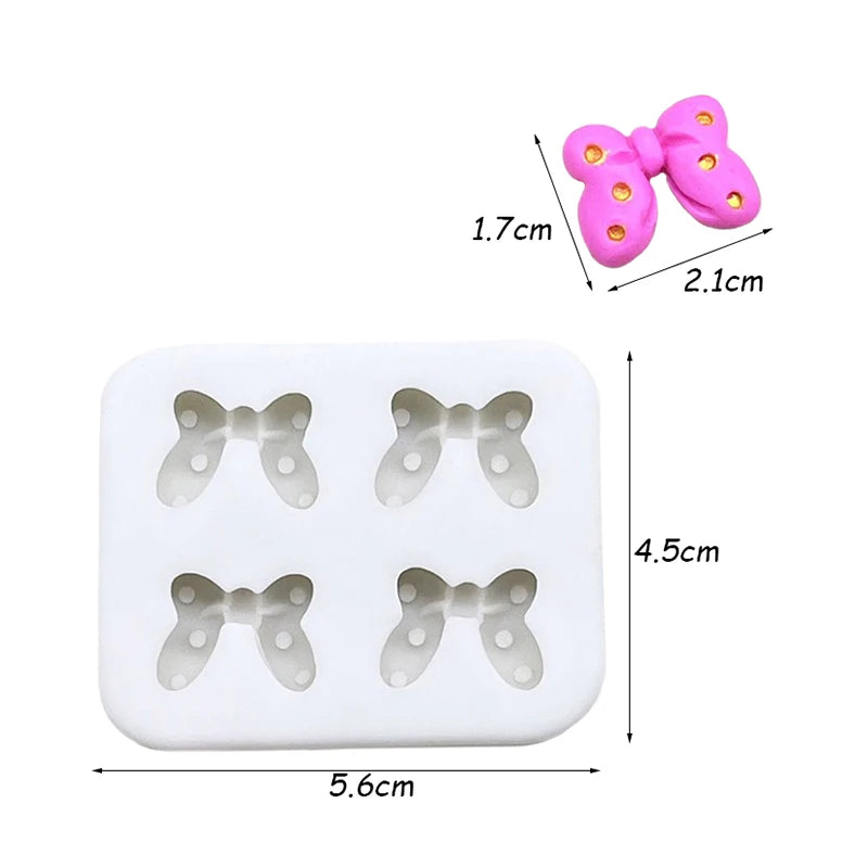 Bow Bowknot Silicone Cake Baking Mold Sugarcraft Chocolate Cupcake Resin Tools Fondant Decorating Tools