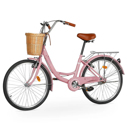 Beach Cruiser Bike, Commuter Bicycle for Adult and Women,High-Carbon Steel Comfortable City, Customized