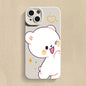 Cartoon Cute Bear Couple Silicone Phone Case For iPhone 16 Pro Max 15 14 13 12 11 Pro  16 Plus  Shockproof Soft Cover