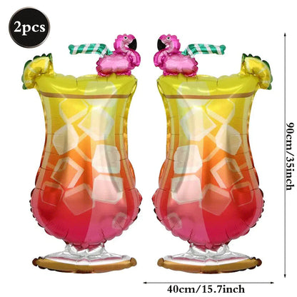 Champagne Bottle and Goblet Wine Glass Large Mylar Balloons Valentines Engagement Wedding Birthday Anniversary Party Decorations