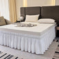 Pretty Comfort Ruffles Bed Skirts With Double Layers Elastic Belts-Wrinkle & Fade Resistant Fabric-15 and 18 Inch Height
