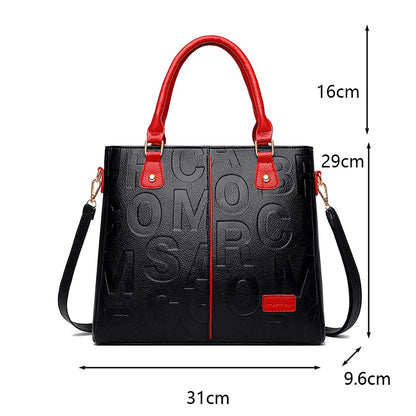 PU Leather Ladies Luxury Designer Large Capacity Shoulder Bag