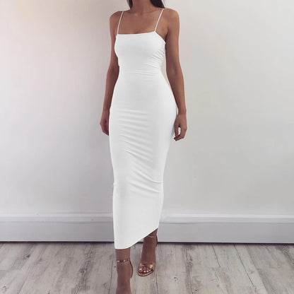 Women's  Long Sling  Sexy Suspender Dress