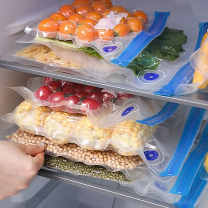 Reusable Vacuum Sealing Food Bags, Household Food Air Valve Pump Sealing Bags, Vegetables Meat Snack Sealer Fresh-keeping Bag