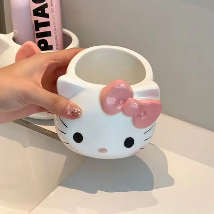 Sanrio Hello Kitty Creative Office Desktop Organizer Kt Cat Cute Multi-Functional Pen Holder Y2K Cosmetic Storage Box Gifts