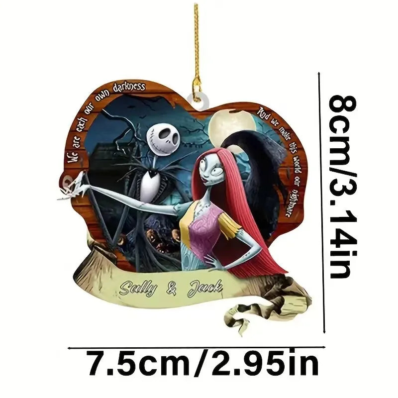 The Nightmare Before Christmas Sally Jack Christmas Tree Decoration Acrylic Hanging Pendant Toys All Saints' Day Decor Gift
