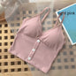 Women Knitted Tank Top Strap Vest Crop Top Chest Wrap Pure Cotton