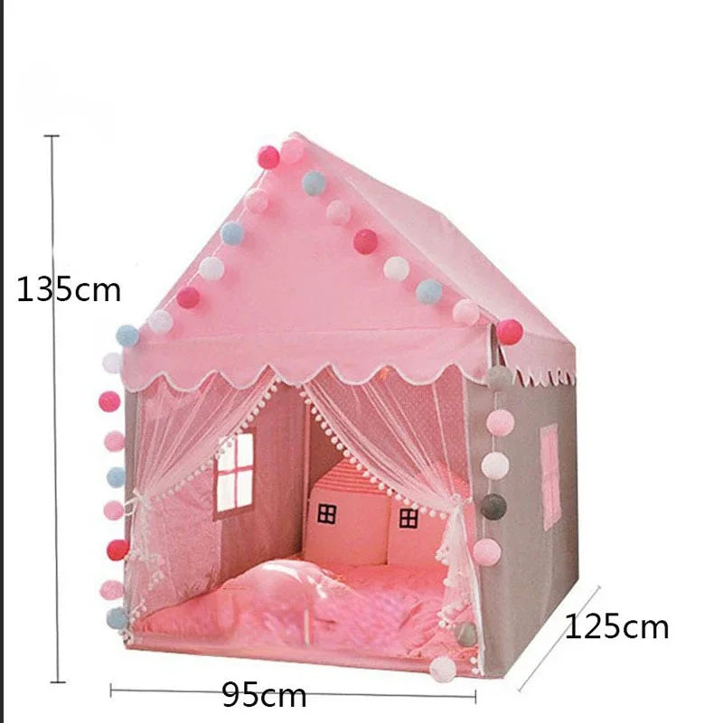 Portable Kids Tipi Tent – Foldable Princess Playhouse for Girls’ Room or Parties