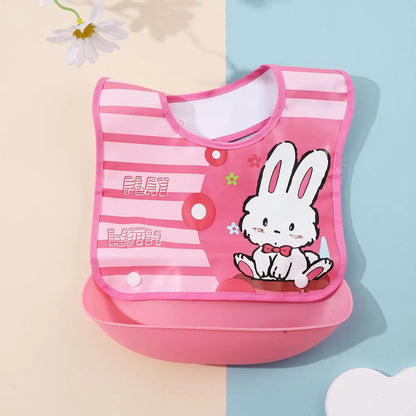 Waterproof food Baby bib with pocket