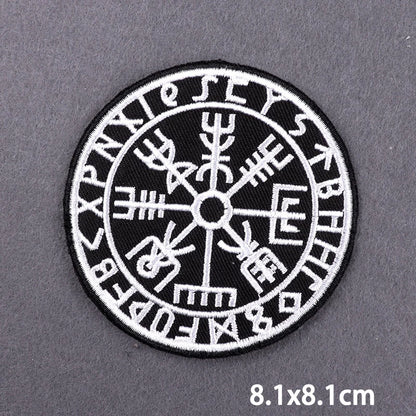 The Death Embroidery Iron On Patches For Clothing DIY Applique Patches On Clothes Skull Badges on backpack Jakcet